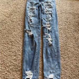 Distressed Blue Jeans for Women